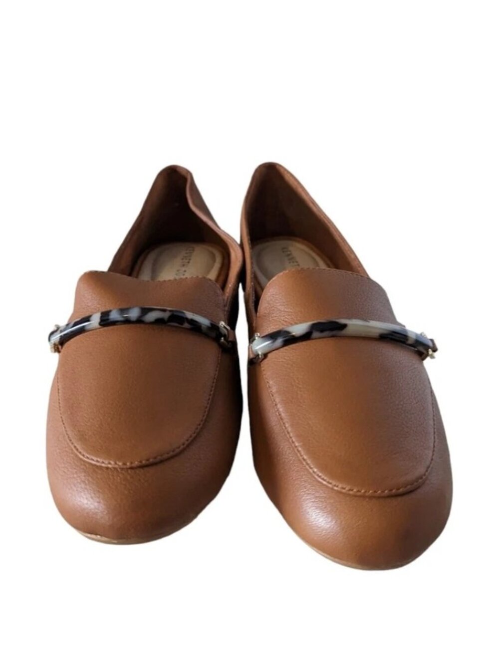 Kenneth Cole New York Womens Flat Loafer Cognac Slip On Brown Size 6.5 New